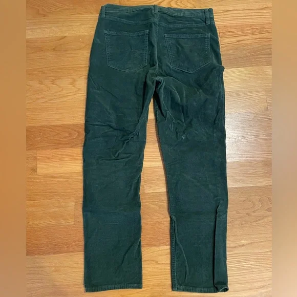Gap High Rise Corduroy Vintage Slim Jeans with Washwell in Emerald Green - Picture 2 of 6